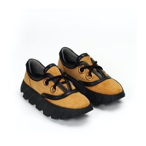 4CCCCEES Tura Lit Sneakers — Camel Brown & Black — NWOT (40EU/9US)